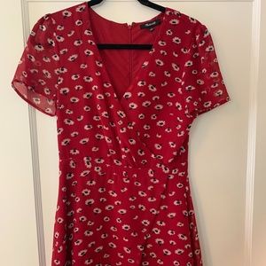 Madewell | Red Flowery Dress